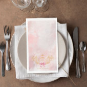 Classy Crown Pink Bow Quinceanera Custom Servet