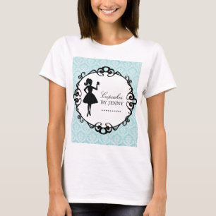 Classy Cupcake Silhouette Bakery T-Shirt