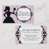 Classy Cupcake Silhouette Visitekaartjes (Voorkant / Achterkant)