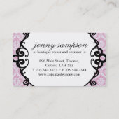 Classy Cupcake Silhouette Visitekaartjes (Achterkant)