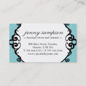 Classy Cupcake Silhouette Visitekaartjes (Achterkant)