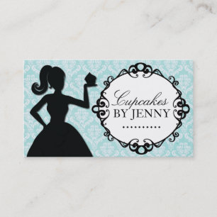 Classy Cupcake Silhouette Visitekaartjes