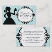 Classy Cupcake Silhouette Visitekaartjes (Voorkant / Achterkant)