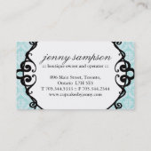 Classy Cupcake Silhouette Visitekaartjes (Achterkant)