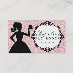 Classy Cupcake Silhouette Visitekaartjes