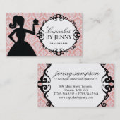 Classy Cupcake Silhouette Visitekaartjes (Voorkant / Achterkant)