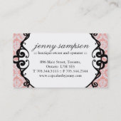 Classy Cupcake Silhouette Visitekaartjes (Achterkant)