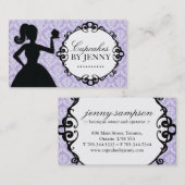 Classy Cupcake Silhouette Visitekaartjes (Voorkant / Achterkant)
