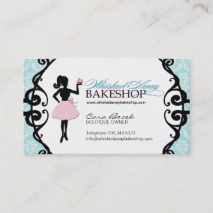 Classy Cupcake Silhouette Visitekaartjes