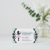 Classy Cupcake Silhouette Visitekaartjes (Staand voorkant)
