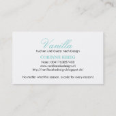 Classy Cupcake Silhouette Visitekaartjes (Achterkant)