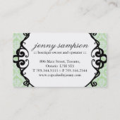 Classy Cupcake Silhouette Visitekaartjes (Achterkant)