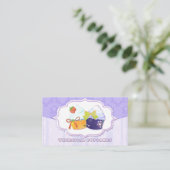 Classy Cupcake Store Damask Visitekaartje (Staand voorkant)