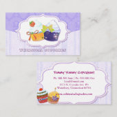 Classy Cupcake Store Damask Visitekaartje (Voorkant / Achterkant)
