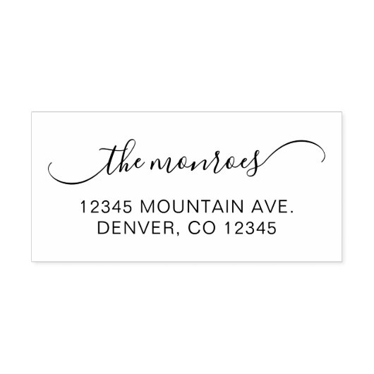 Classy Curved Swash Handtekening Familienaam Zelfinktende Stempel (Design)