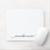 Classy Curved Swash Handtekening Voornaam Muismat (Met muis)