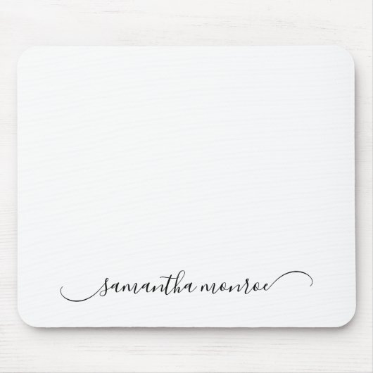 Classy Curved Swash Handtekening Voornaam Muismat (Voorkant)