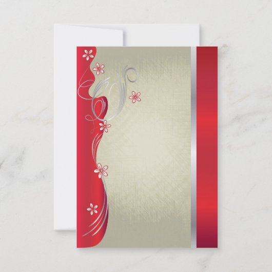  Classy Curvy-ontwerp | Deep Red Save The Date (Achterkant)