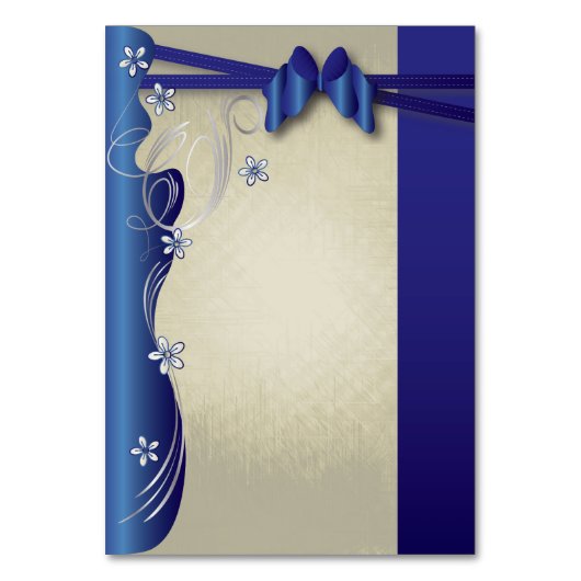 Classy Curvy-ontwerp | Sapphire en Silver Kaart (Achterkant)