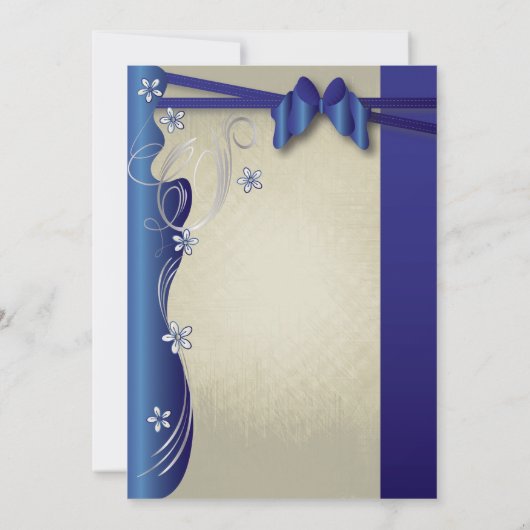 Classy Curvy-ontwerp | Sapphire en Silver Kaart (Achterkant)