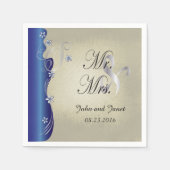  Classy Curvy-ontwerp | Sapphire en Silver Servet (Voorkant)