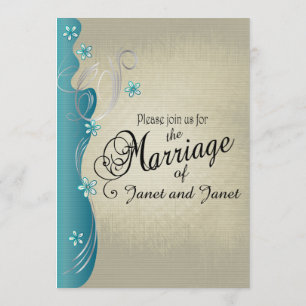 Classy Curvy-ontwerp   Turquoise Blue Kaart