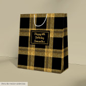Classy Custom Black and Gold Gift Bag Medium Cadeauzakje