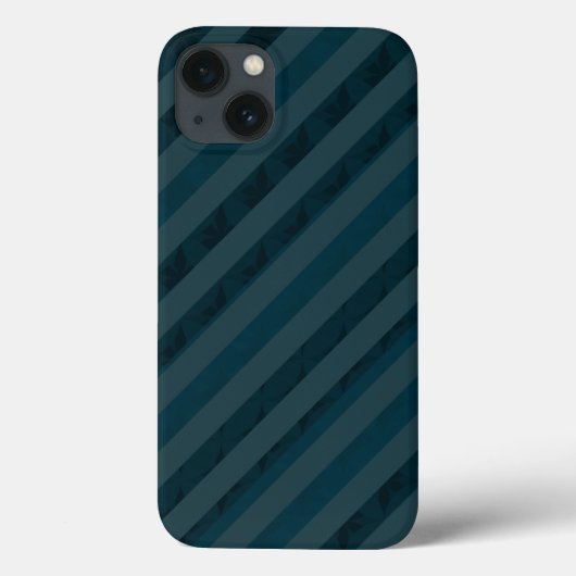 Classy Custom Dark Aqua & Navy Blue - Stripes Case-Mate iPhone Case (Achterkant)