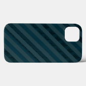 Classy Custom Dark Aqua & Navy Blue - Stripes Case-Mate iPhone Case (Achterkant (horizontaal))