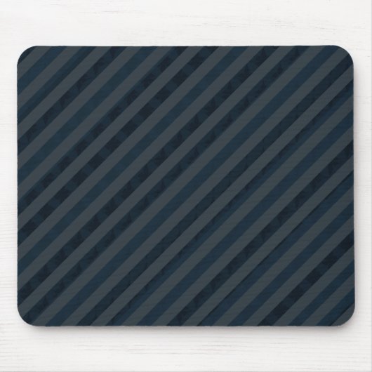 Classy Custom Dark Aqua & Navy Blue - Stripes Muismat (Voorkant)