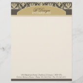 Classy Custom Interior Designer Letterhead Persoonlijk Briefhoofd (Voorkant)