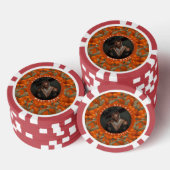 Classy Custom Lilies Themed Surprise Birthday Poker Chips (Opstapeling)