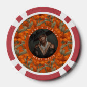 Classy Custom Lilies Themed Surprise Birthday Poker Chips (Achterkant)