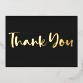 Classy Custom Minimal Modern Chic Black - Hartelij Folie Feestdagenkaart (Voorkant)