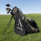 Classy Custom Naam & Initiaal Golfhanddoek (Groen)