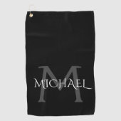 Classy Custom Name en Initiaal Golf Towel Golfhanddoek (Voorkant)