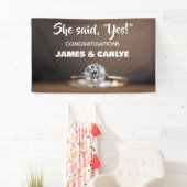 Classy, Custom Verloving Congrats Banner (Insitu)
