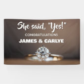 Classy, Custom Verloving Congrats Banner (Horizontaal)