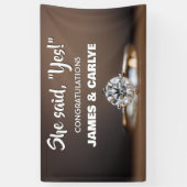 Classy, Custom Verloving Congrats Banner (Verticaal)