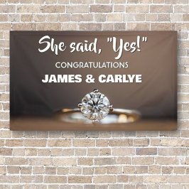 Classy, Custom Verloving Congrats Banner