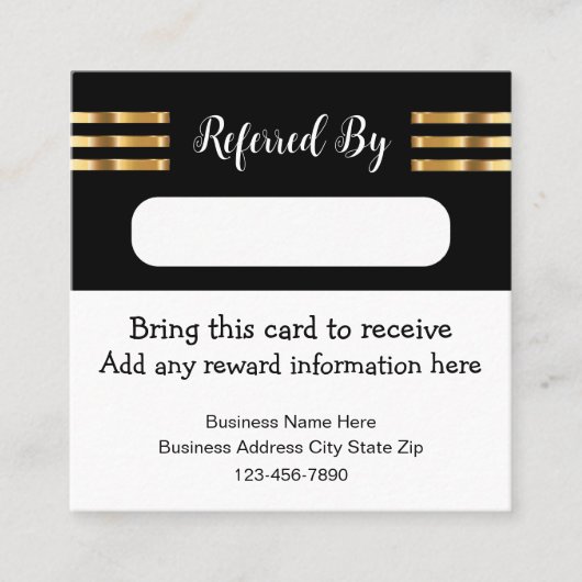 Classy Customer Referral Rewards Kaart Sjabloon (Voorkant)