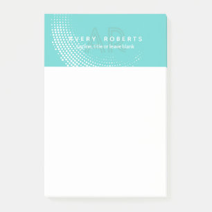 Classy cyan Elegant luxe Post-it® Notes