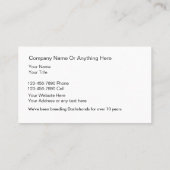 Classy Dachshund Hondenfokker Visitekaartjes (Achterkant)