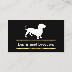 Classy Dachshund Hondenfokker Visitekaartjes