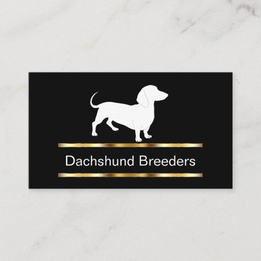 Classy Dachshund Hondenfokker Visitekaartjes (Voorkant)