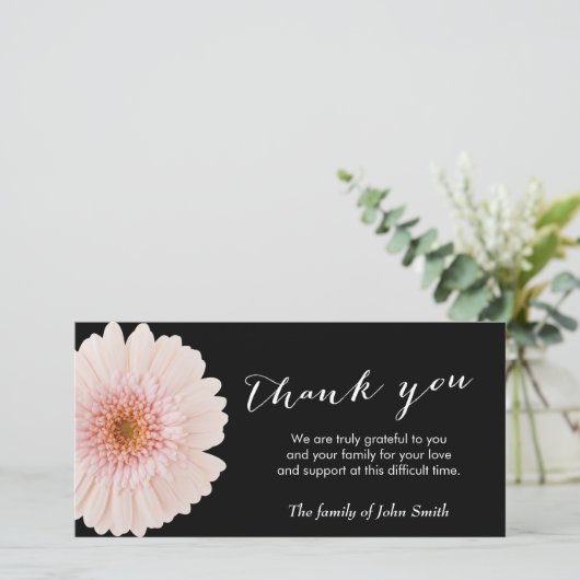 Classy Daisy Flower Memorial Bedankkaart (Staand voorkant)