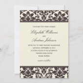 CLASSY DAMASK | AFBEELDINGSINVITATIE KAART (Voorkant)