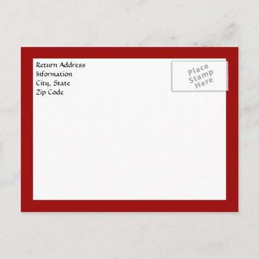 Classy Damask Afstuderen aankondiging, rood Uitnodiging Briefkaart (Achterkant)