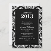 Classy Damask Afstuderen Kaart (Voorkant)