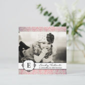 Classy Damask Birthday Party Invitation Kaart (Staand voorkant)